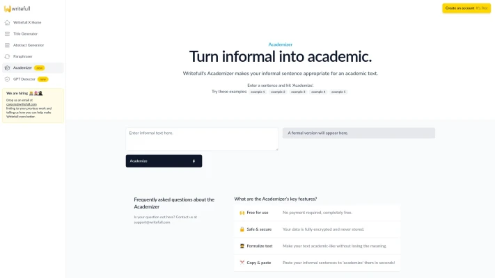 Writefull Academizer