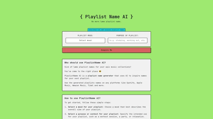 Playlist Name AI