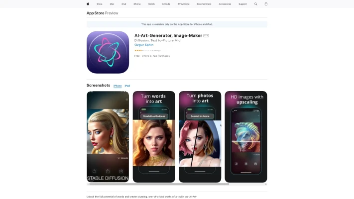 AI Art Generator, Image Maker