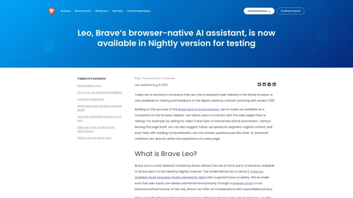 Leo by Brave
